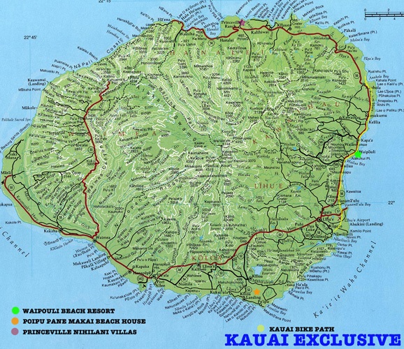 Kauai Bike Map