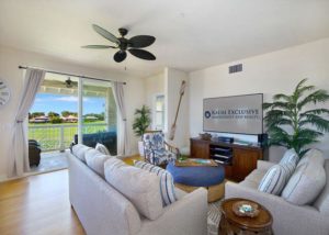 The inside of a vacation home in Kauai, which is one of the best places to stay in Hawaii for families.