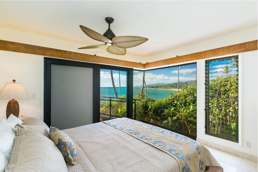 Shave Ice Kauai The bedroom of a Kauai vacation rental close to popular shave ice spots.